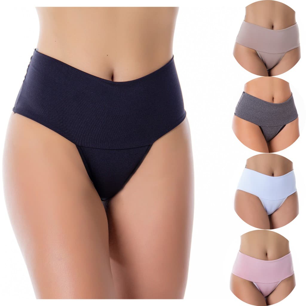 kit 20  calcinha de cos alto segura barriga envio imediato