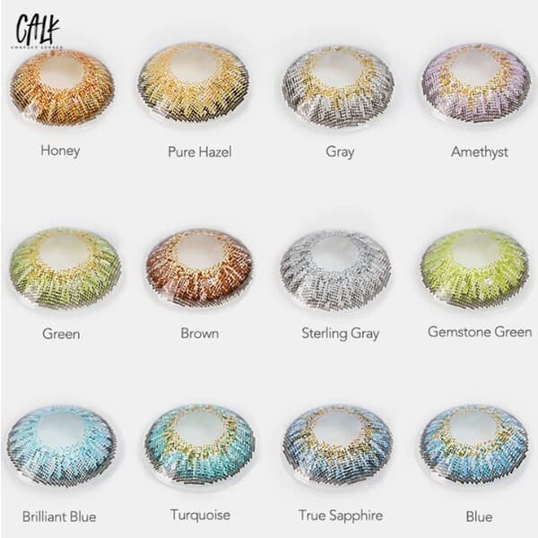 Calk Bluegphila 1 Par Lentes De Contato Coloridas Feminina Sem Grau