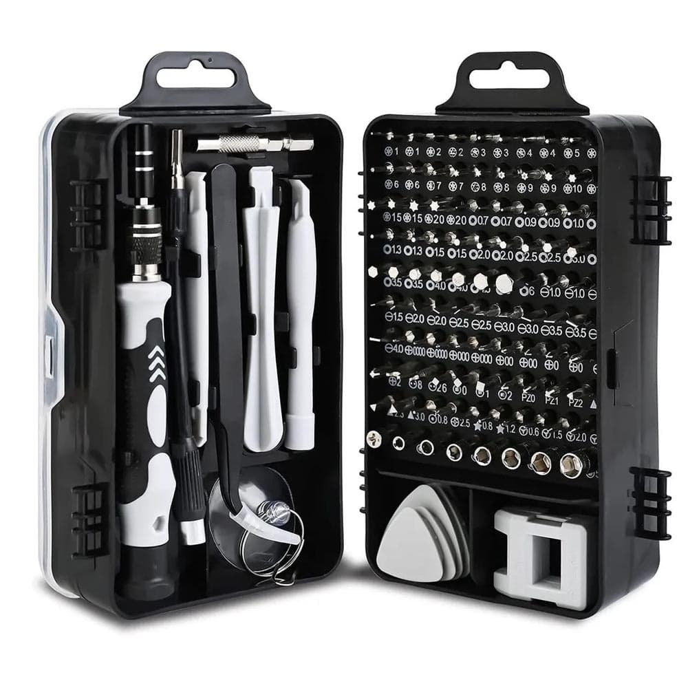 Conjunto de chaves de fenda de precisão, 122 em 1 Kit de ferramentas de reparo magnético eletrônico com estojo