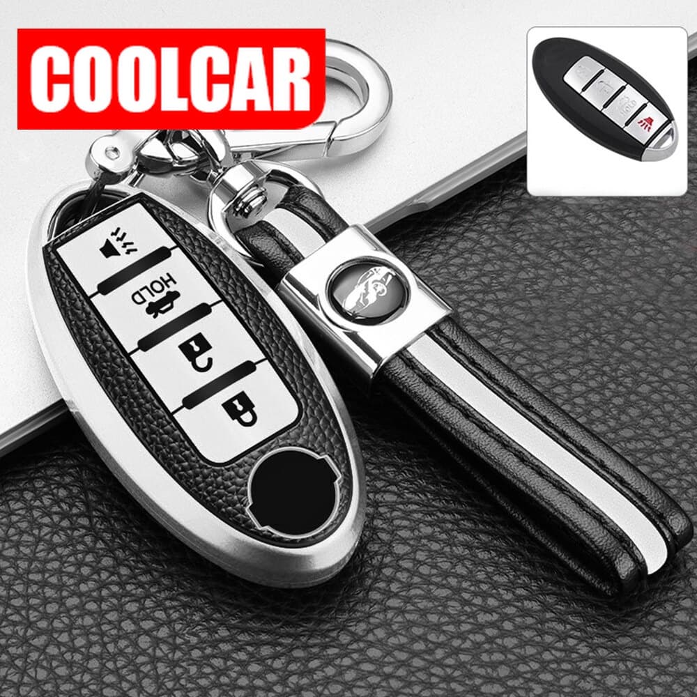 4 Botão Tpu Couro Caso Chave Do Carro Para Nissan Infiniti Altima Murano Vampira Sentra 370z