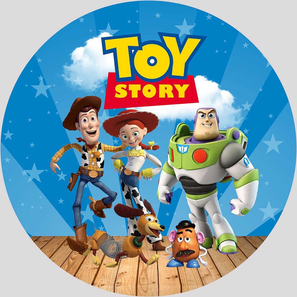 Painel Redondo Tecido Sublimado com/elástico Toy Story 02
