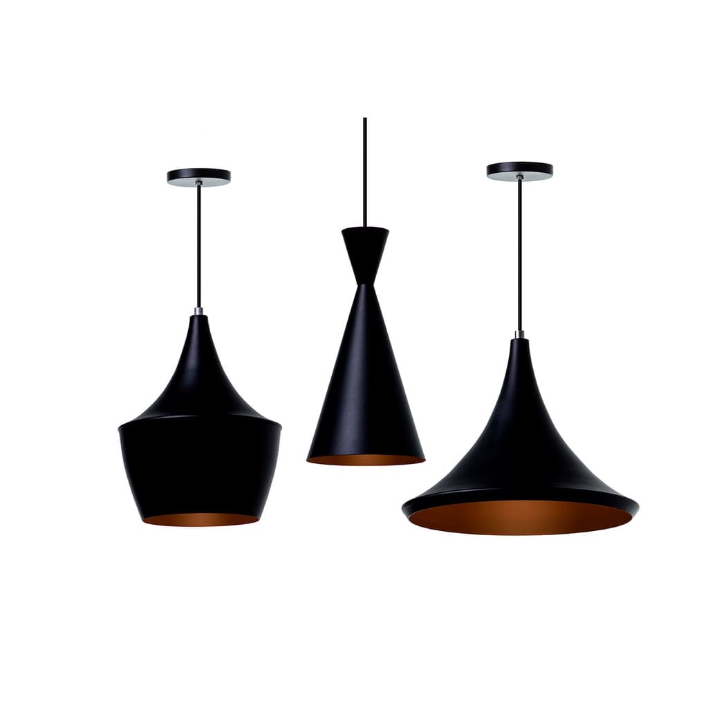 Kit 3 Pendentes Trio Luxo Canada Balao Chapeu Chines Aluminio