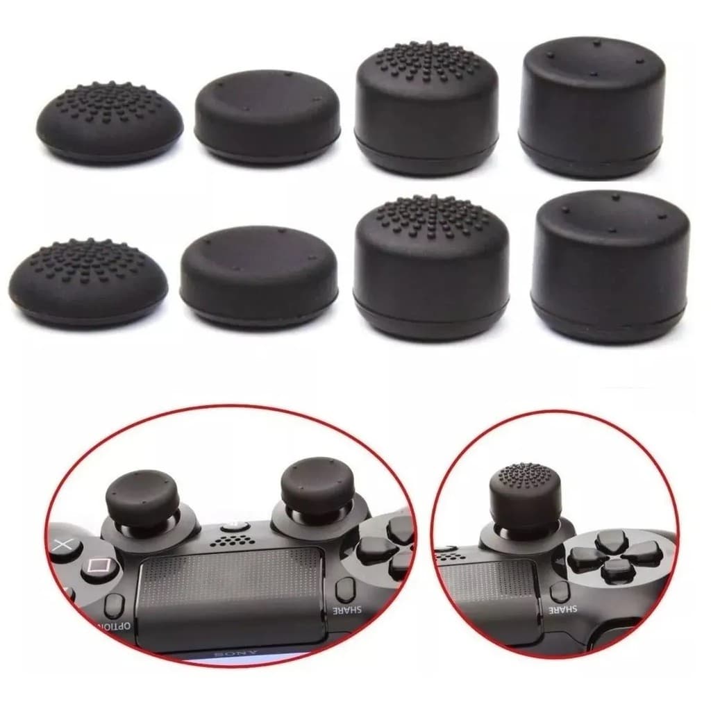 Kit 8 Grips Extensores P Analógicos Controle Switch X360 Ps4