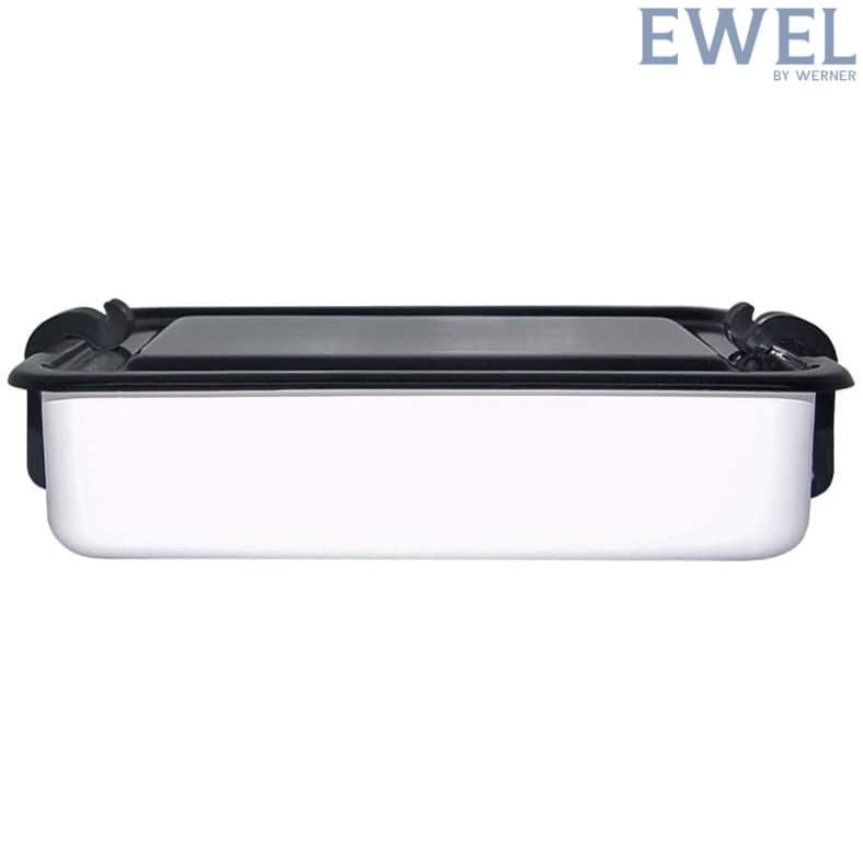 Marmita Retangular Esmaltada Branca - Ewel