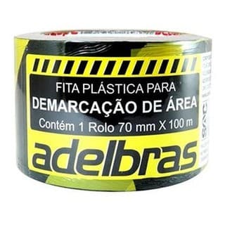 FITA PLASTICA SEM ADESIVO PARA DEMARCAÇAO DE AREA ZEBRADA PARA DEMARCAR E ISOLAR ÁREAS  70MMX100M