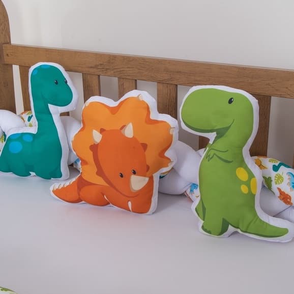 Kit 3 Almofadas Para Decoração Quarto Infantil Specialle Dino