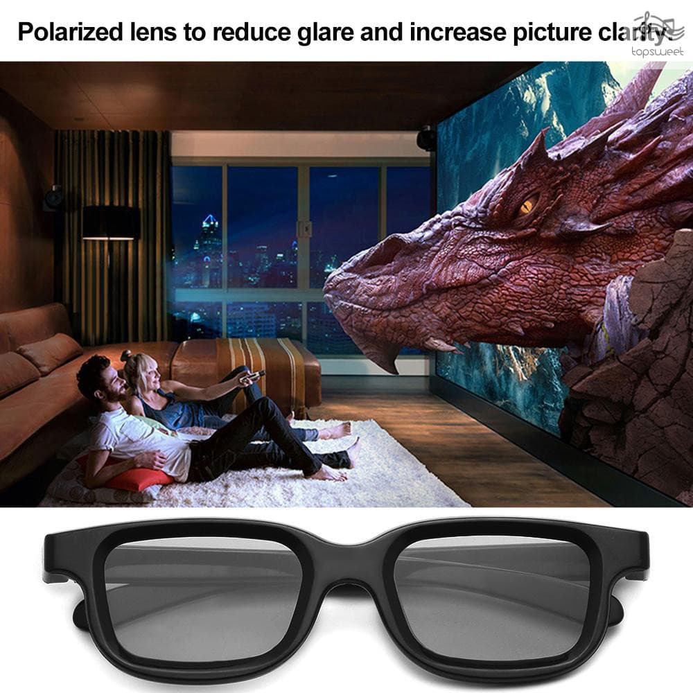 Vq163R Óculos Polarizados Passiva 3d Para Tv 3d / Real / 3d / Cinema Para Sony Panasonic