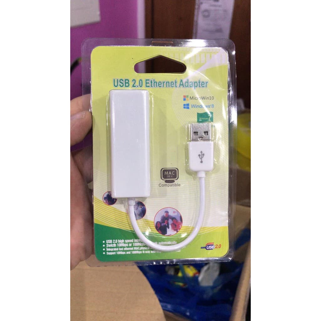 USB 2.0 ETHERNET ADAPTER Placa de Rede USB 2.0 10/100 Mbps Cabeada