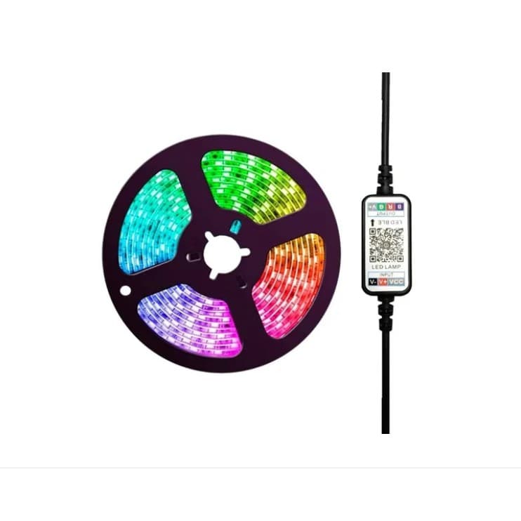 FITA LED USB 5050 5 METROS RGB CONTROLE POR APP NO CELULAR