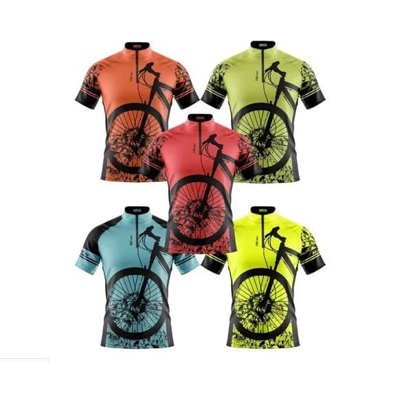 Camisa de ciclismo Infantil kids Varias Cores Roupa de bike para Crianças