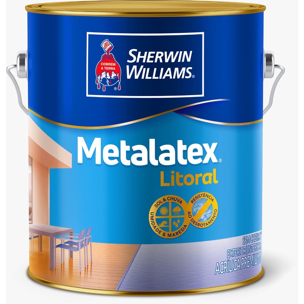 Tinta Acrílica Parede Metalatex Litoral 3,6L Premium Escolher Cores