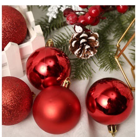 Bola Em Tubo 7 Bolinhas 7cm Bolas De Natal Enfeite De Natal Natalino