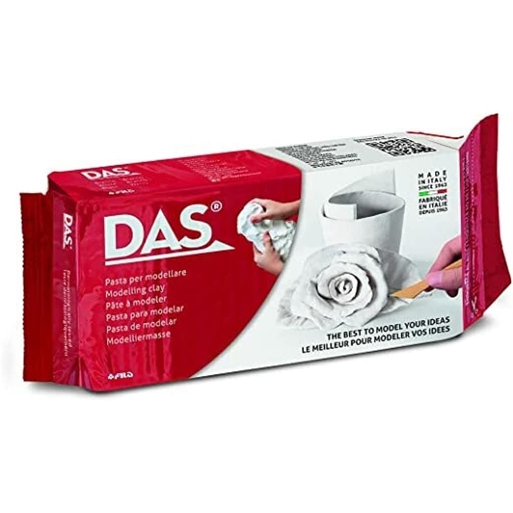 Massa De Modelar e Escultura de Cerâmica Fria 1Kg - DAS - BRANCA
