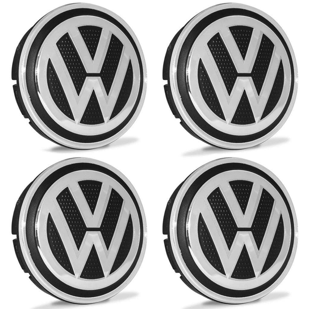 Kit 4 Calota Centro Meio Roda Centro Vw Gol G6 Fox Polo Virtus Nivus 56mm