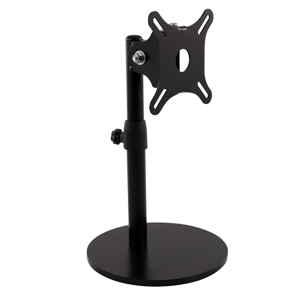 Suporte De Monitor Ergonômico Com Altura Ajustável Cor Preto Em Aço Carbono Com Base Móvel Para Escritório Escrivaninha