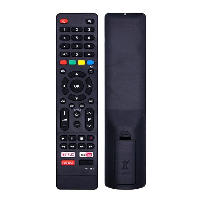 Controle compatível com Tv Philco Smart 4k Tecla Netflix Globo Play You Tube