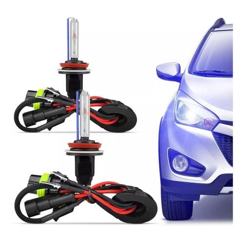Par Lampada Xenon H11 8000k Reposição Farol Milha Luz Tuning