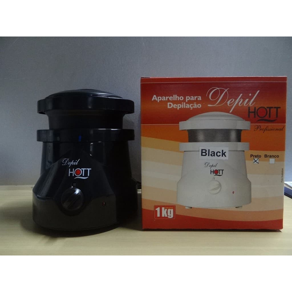 Termocera Panela Aquecedora para derreter cera para Depilação Preta capacidade 1kg de cera