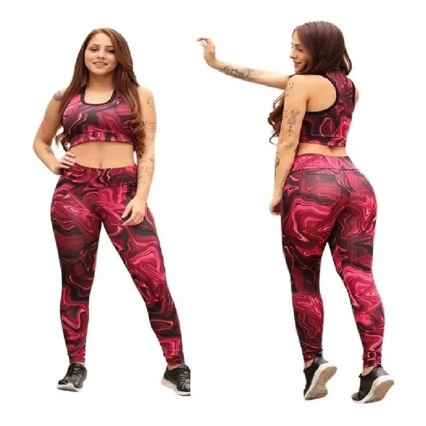 Conjunto Feminino Fitness Cores Mesclado