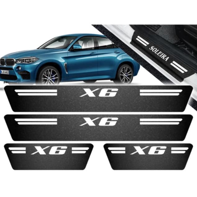 Protetor Soleira De Porta Branca P/ Bmw X-6