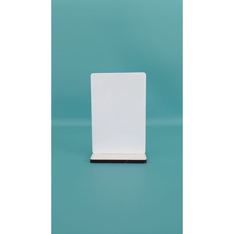 Placa acrílica Branca Spotify 10x15 P/Sublímação C/Base Branca 5 Unidades