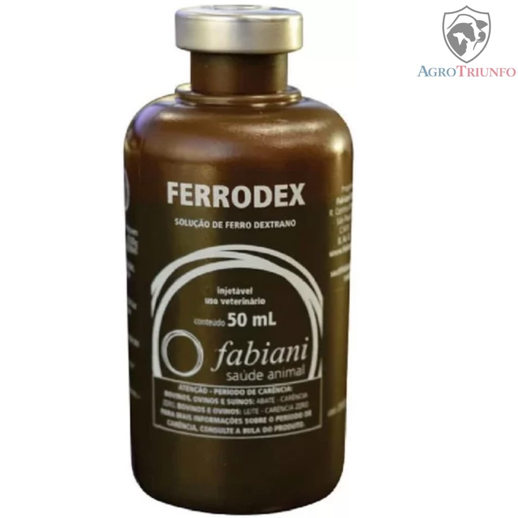 Ferrodex 50 Ml Suplemento Ferro Anemia Bovino Ovino Suíno