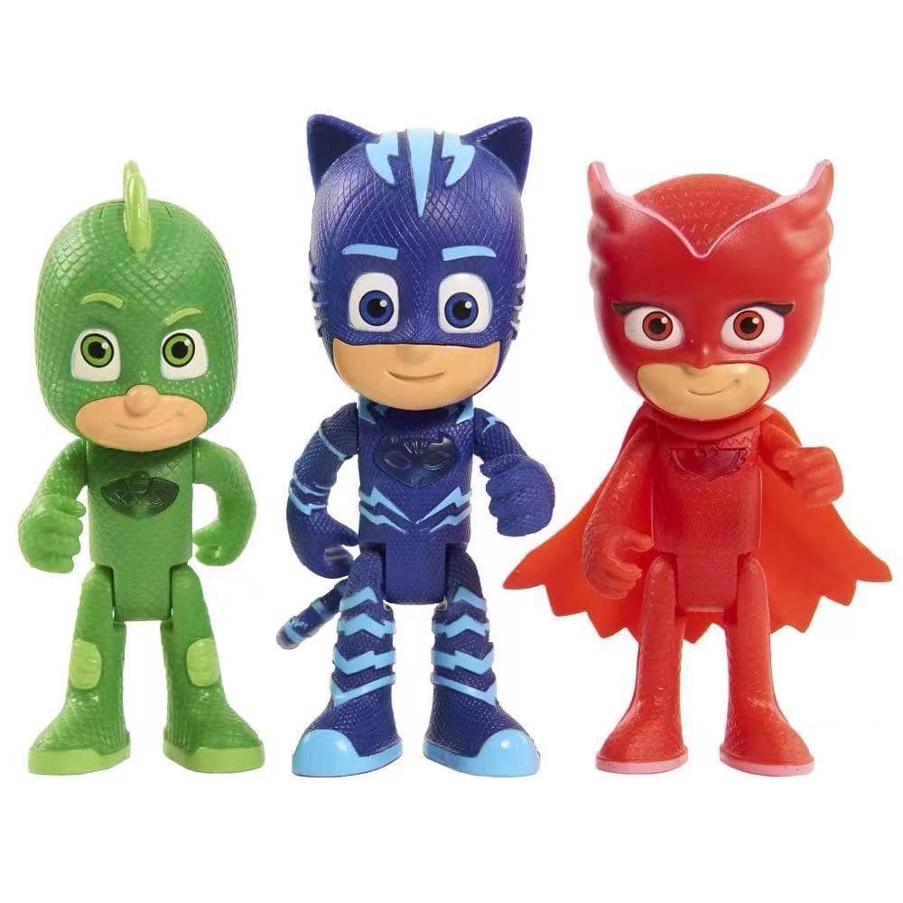 15cm Bonecos Heróis Pj Masks Lagartixo Menino Gato e Corujita Figuras de ação bonecas