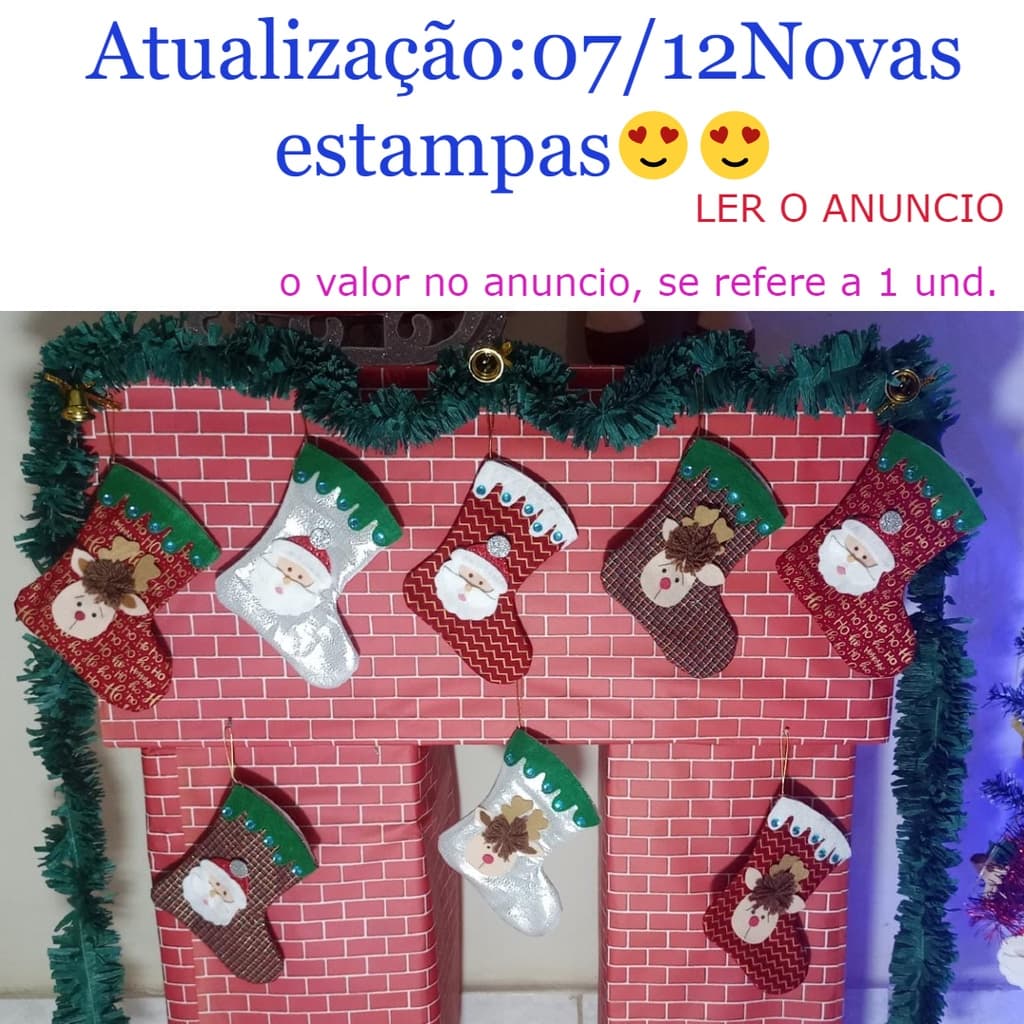 Vendas quentes:Meia Decorativa De Natal Para Pendurar Na Árvore De Natal (Ornamento)Enfeite de Natal pendurar Decoracãoo de casa Natalina Meias Pendente / Ano Novo/SHOPEE1212