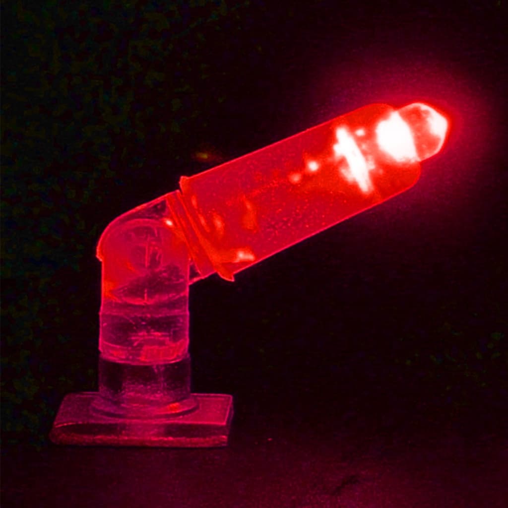 Mini Spot Automotivo Transparente Com Led Vermelho 12V