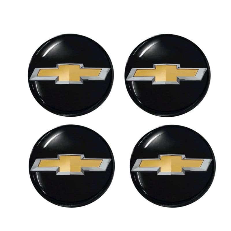 kit emblema adesivo decorativo resinado para calota roda aro 13 Gm Chevrolet 48 mm