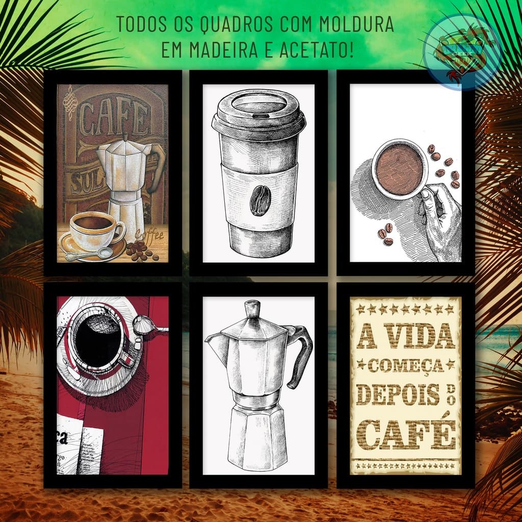 quadros decorativos placa tema cafe lote 01 cafeteria barismo cofee