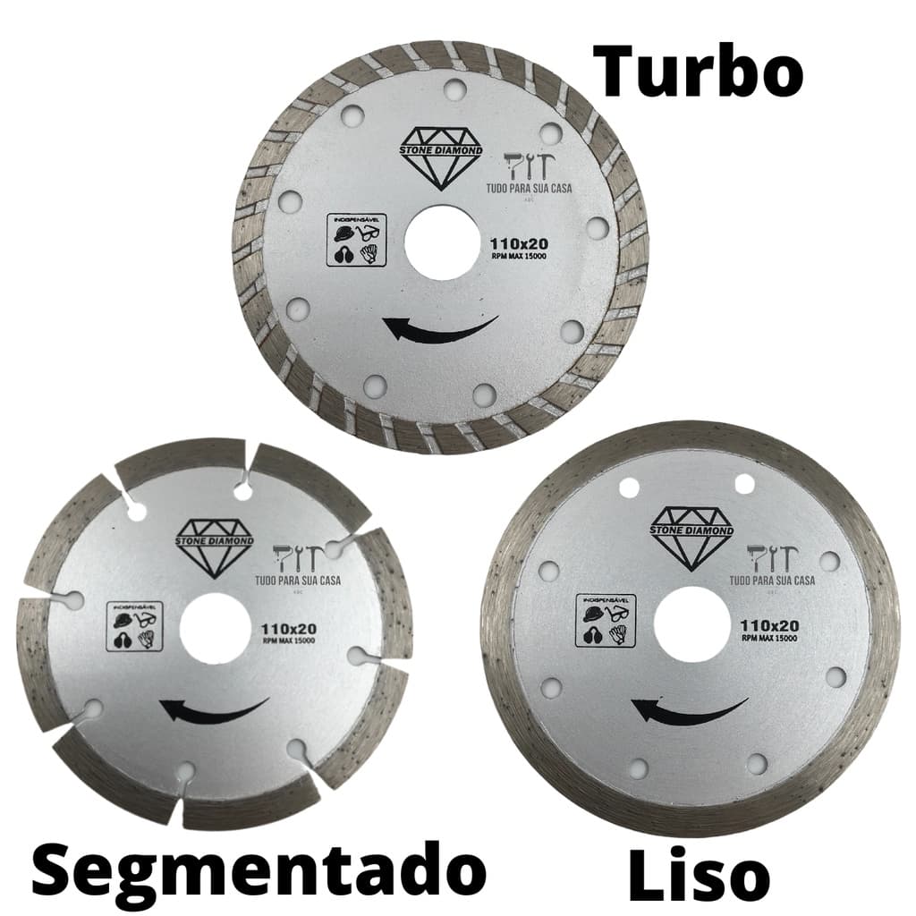 Disco para cortar Mármore, Granito, Alvenaria, Blocos, Pisos e Azulejos