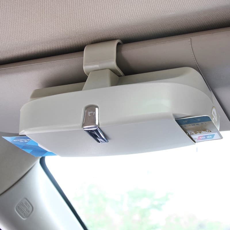 Suporte Para Óculos De Sol Carro Porta-Objetos Organizador Multifuncional ABS Magnético Visor Solar De Com 2 Slot Cartão