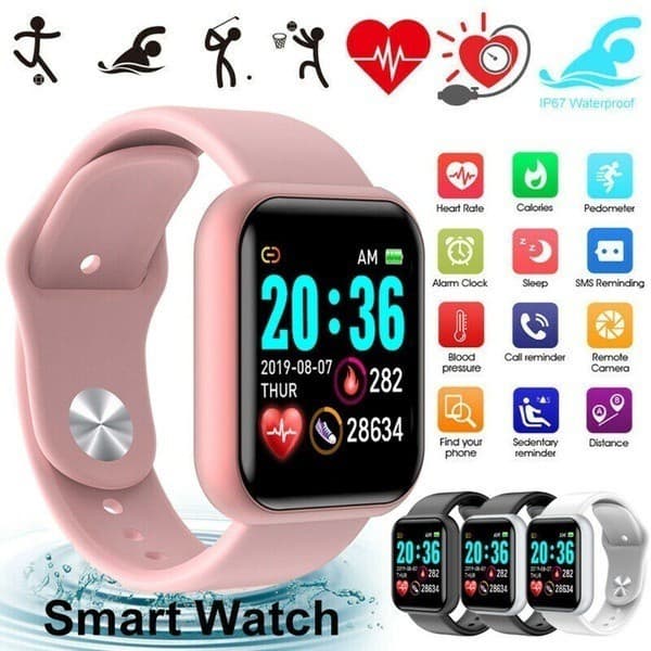Novo Relógio Inteligente Y68 D20 D28 Monitor Fitness Homens Mulheres Smartwatch Monitor de Pressão Arterial para xiaomi