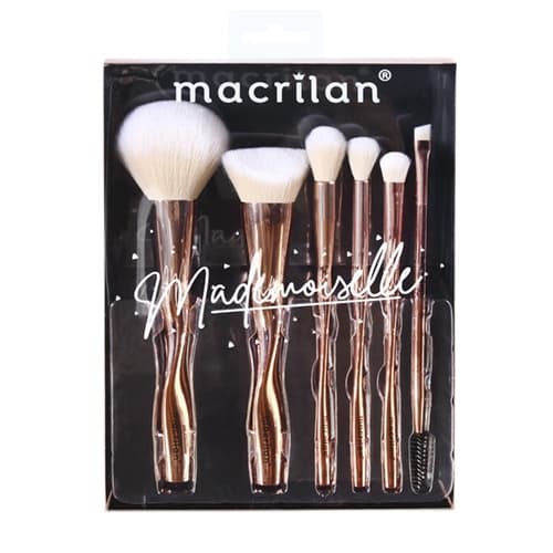 Kit Mademoiselle 6 Pincéis Profissionais Para Maquiagem ED004 - Macrilan