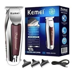 Máquina de acabamento Kemei KM-9163 prateado 110V/220V original