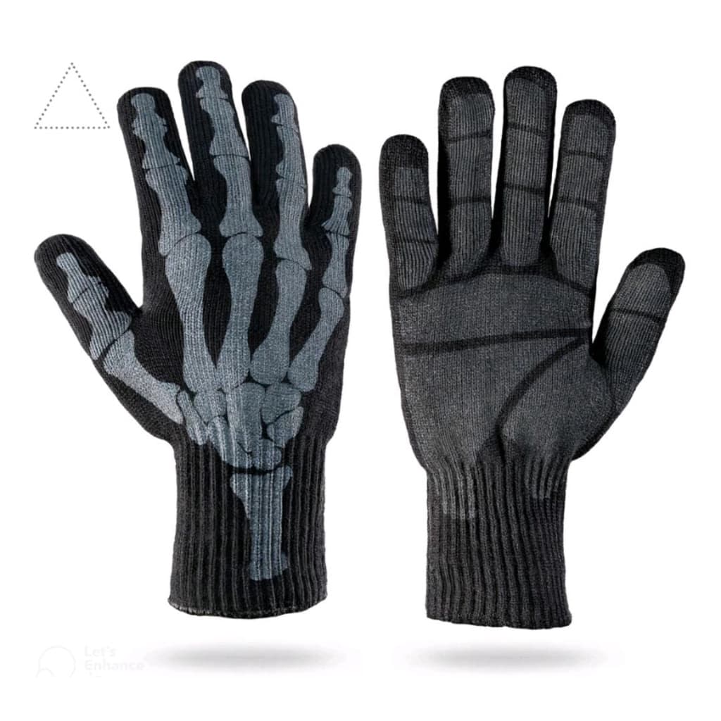 Luva Motociclista 100% Impermeável Moto Malha Forrada Conforto Para Frio e Chuva Motoboy Motoqueiro Esqueleto