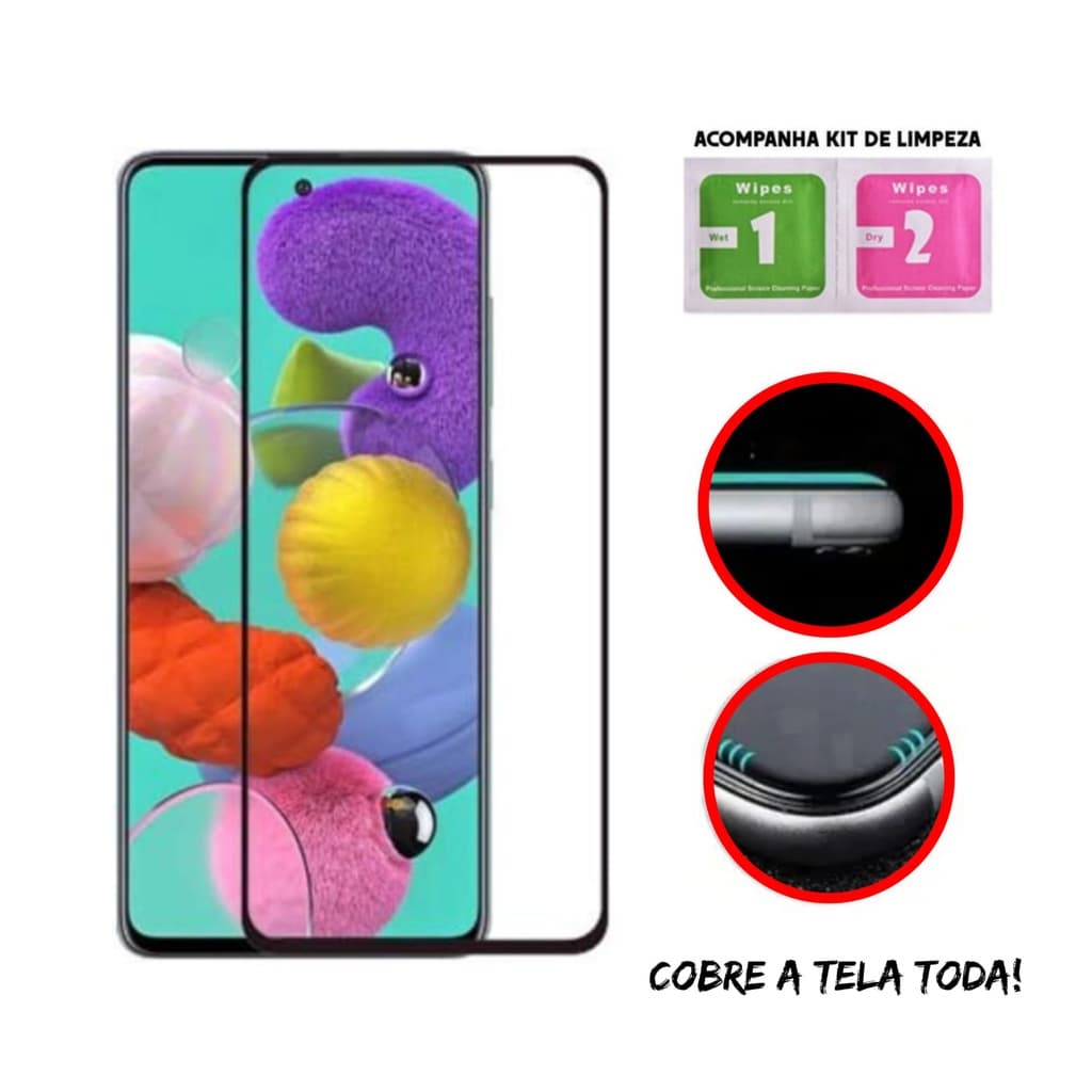 Película 3D de Vidro Temperado Para Samsung Galaxy A51