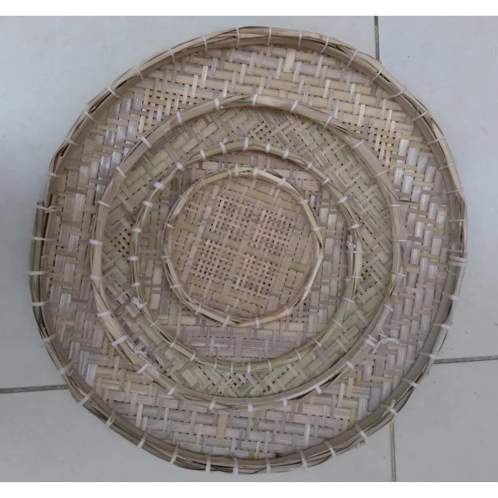 Peneira Bambu - Kit 4 Unidades - 56cm, 40cm, 30cm, 20cm