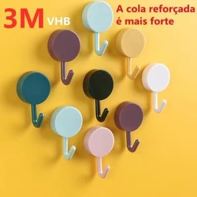 5pcs Gancho Adesivo Pequeno-Compacto Com Dupla Face  VHB Para Parede Discreto Pendurar Objetos Leves - 1un/Gancho Adesivo Parede Transparente Multifuncional Autocolante Cozinha Banheiro