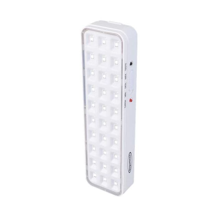Luminária de Emergência 30 Leds 2W Branco-Frio Bivolt