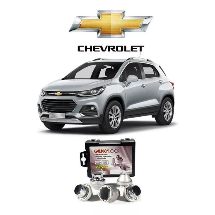 Trava Antifurto Anti Roubo de Roda Parafuso Porca Farad Galaxylock Chevrolet Tracker