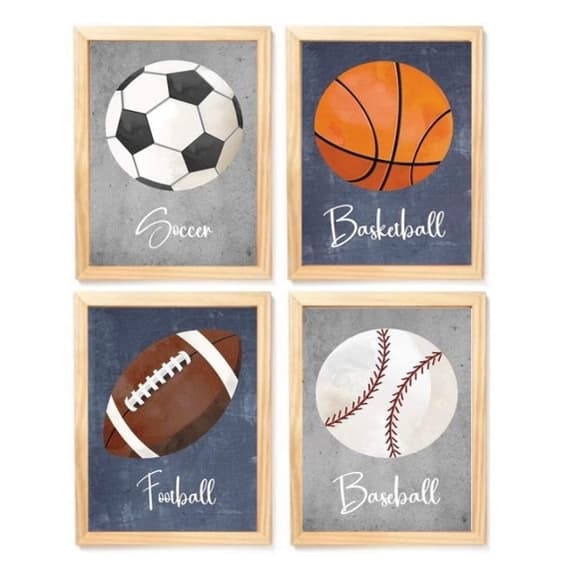 Kit Quadro Infantil Decorativo Esporte Quarto Menino Bebê