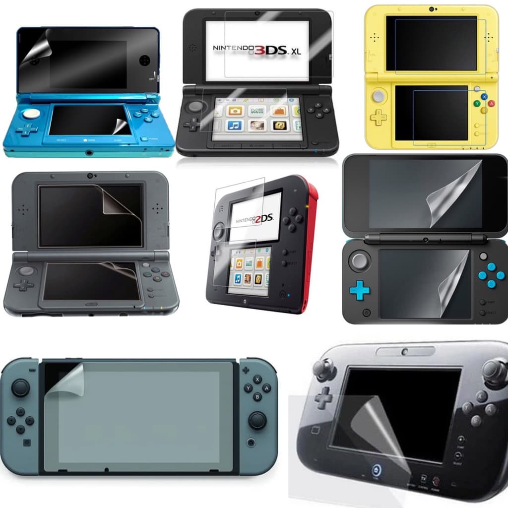 Película plástica para tela portáteis Nintendo 2DS, New 2DS, 3DS, 3DS XL, NEW 3DS XL, Switch, Wii U, PS Vita Protetora