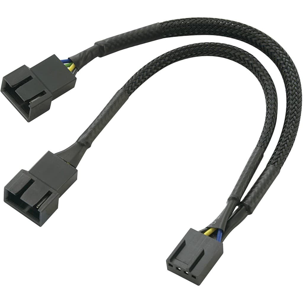 Akasa Cabo Adaptador Duplicador Splitter para Cooler 4 pinos PWM Placa Mãe Derivador Y