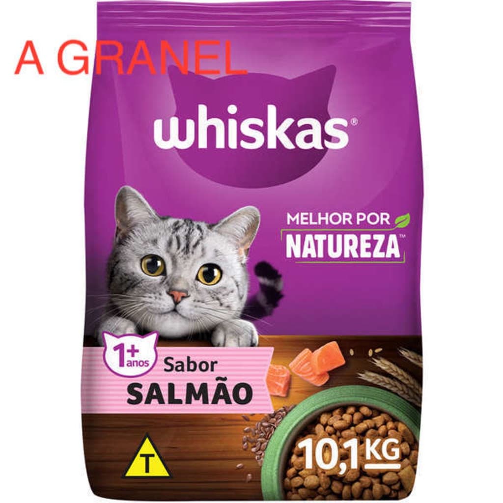 Ração A Granel Whiskas Salmão Gatos Adultos Melhor Por Natureza 1 kg
