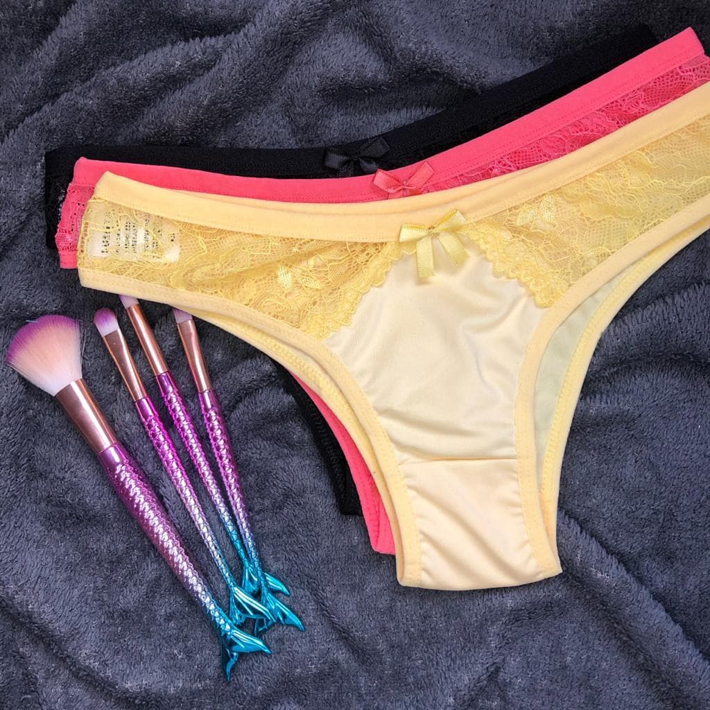 2 Calcinhas Modelo Gaby Microfibra Varias cores
