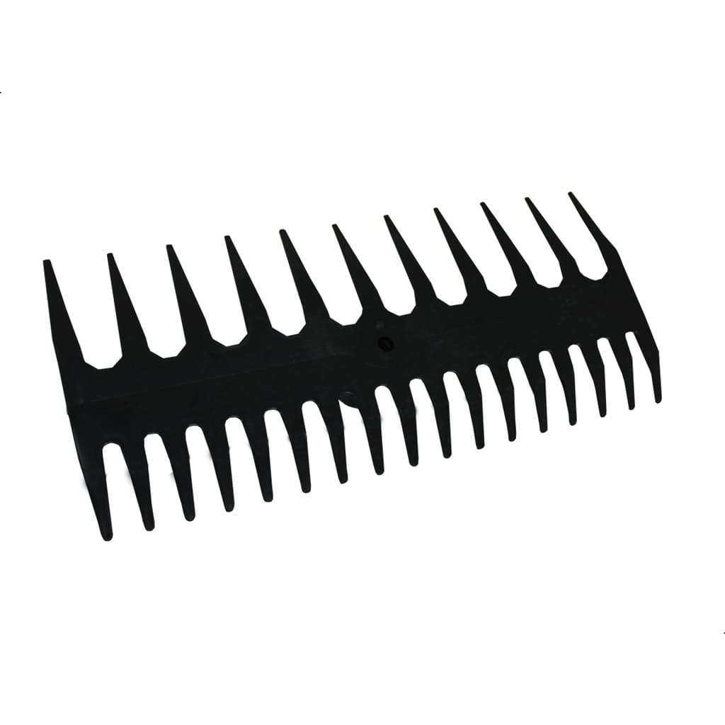 Vassoura Jardim Rastelo Plástico Folhas Grama Dupla Preto