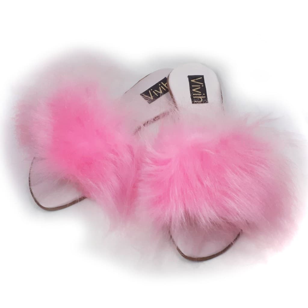 Chinelo Slide de Pelo - Chinelo Feminino - Rasteira de Pelo - Exclusiva - Confortável - Vivih