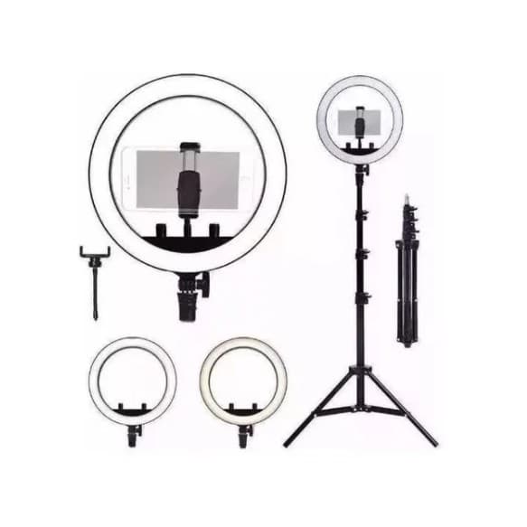 Ring Light Led Com Tripé USB 26cm Misto 3500k 6000k Iluminador